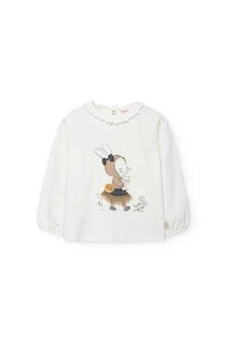 T-Shirt Μακρυμάνικο με Λαγουδάκι