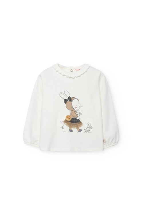 T-Shirt Μακρυμάνικο με Λαγουδάκι