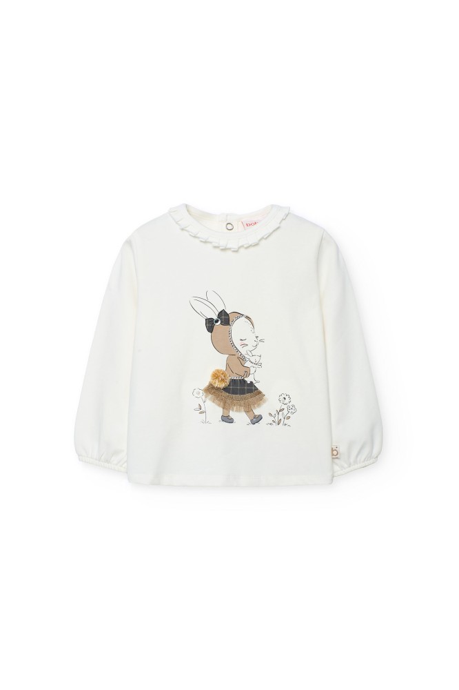 T-Shirt Μακρυμάνικο με Λαγουδάκι