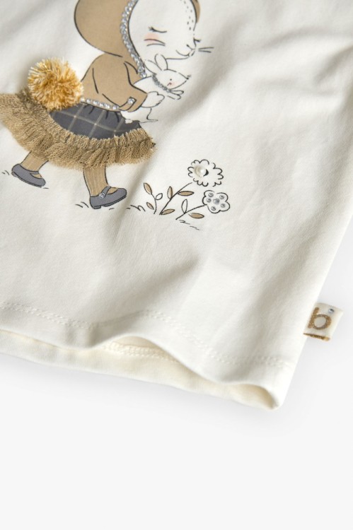 T-Shirt Μακρυμάνικο με Λαγουδάκι