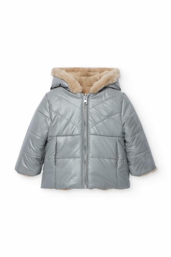 Μπουφάν Διπλής Όψης με Γούνα