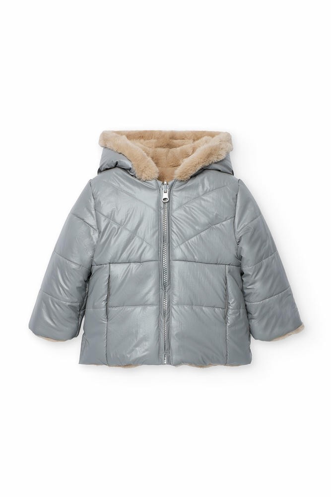 Μπουφάν Διπλής Όψης με Γούνα