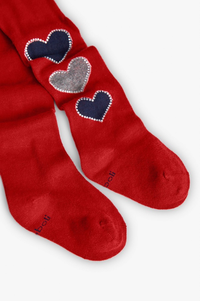 Κόκκινο Πλεκτό Φόρεμα με Καρδιές