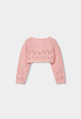 Boboli Βρεφικό Σομόν Πλεκτό Μπολερό