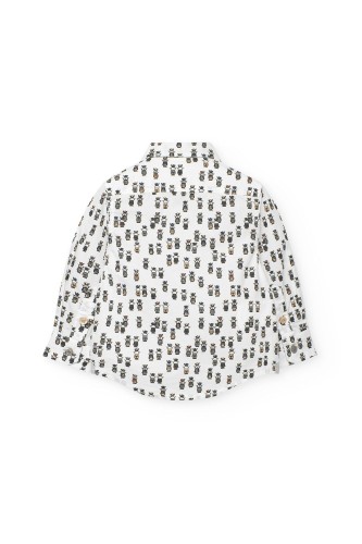 Πουκάμισο από Ποπλίνα με τύπωμα 