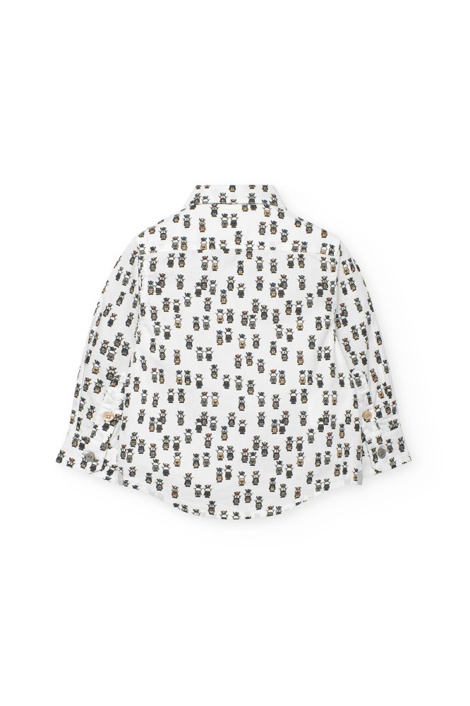 Πουκάμισο από Ποπλίνα με τύπωμα 