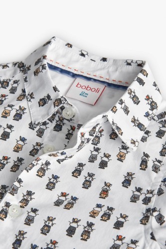 Πουκάμισο από Ποπλίνα με τύπωμα 