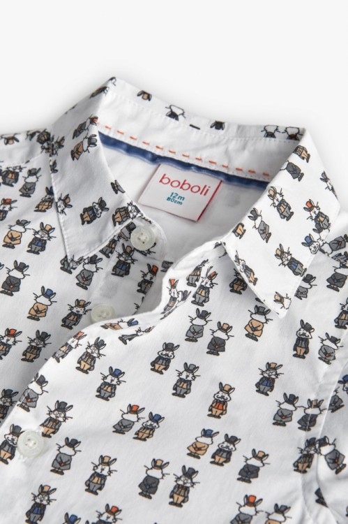 Πουκάμισο από Ποπλίνα με τύπωμα 