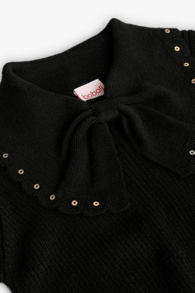 Μαύρο Πουλόβερ με Φιόγκο