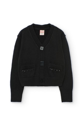 Μαύρη Πλεκτή Ζακέτα