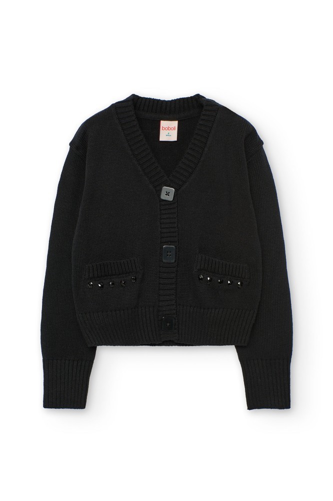 Μαύρη Πλεκτή Ζακέτα