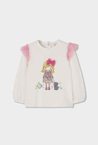 Boboli Μακρυμάνικο T-shirt με στρας