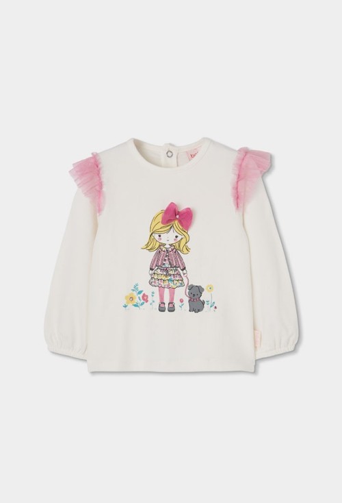 Boboli Μακρυμάνικο T-shirt με στρας