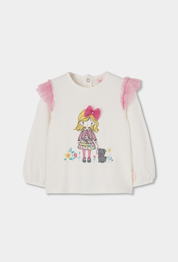 Boboli Μακρυμάνικο T-shirt με στρας