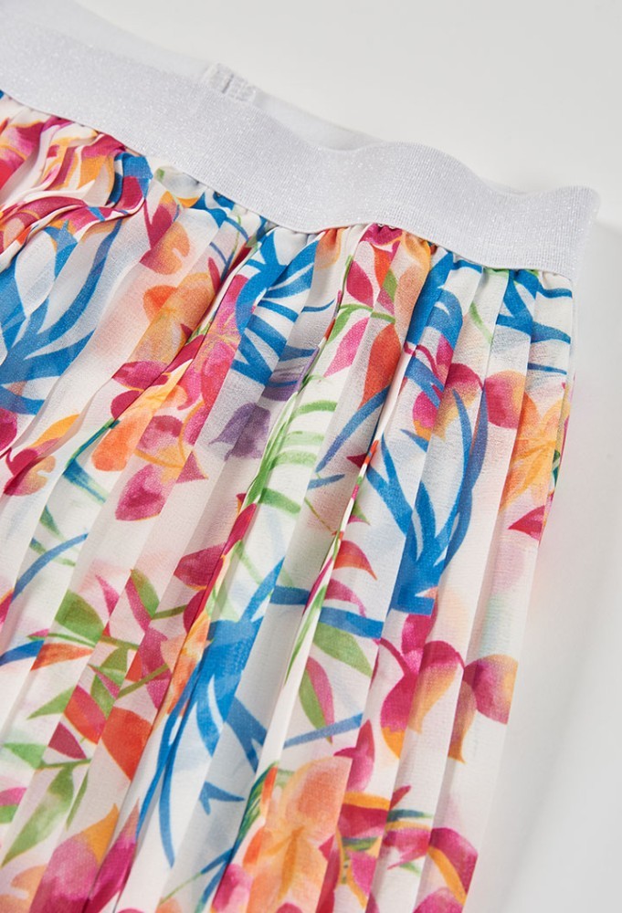 Boboli Παντελόνα Πλισέ Floral