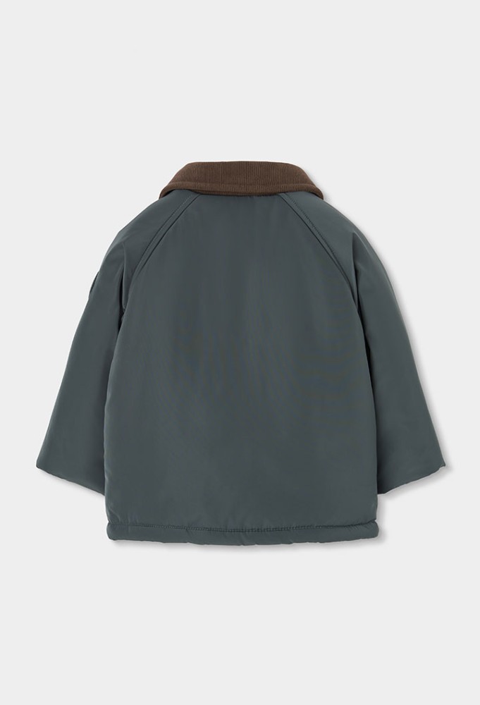 Boboli Unisex Παρκά με κοτλέ γιακά