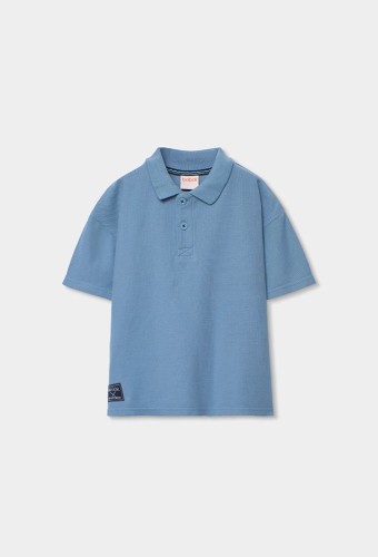 Boboli Γαλάζια μπλούζαμε γιακά polo