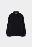Boboli Μαύρη Πλεκτή Μπλούζα Half-zip