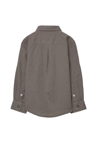Boboli Γκρι Λινό Πουκάμισο