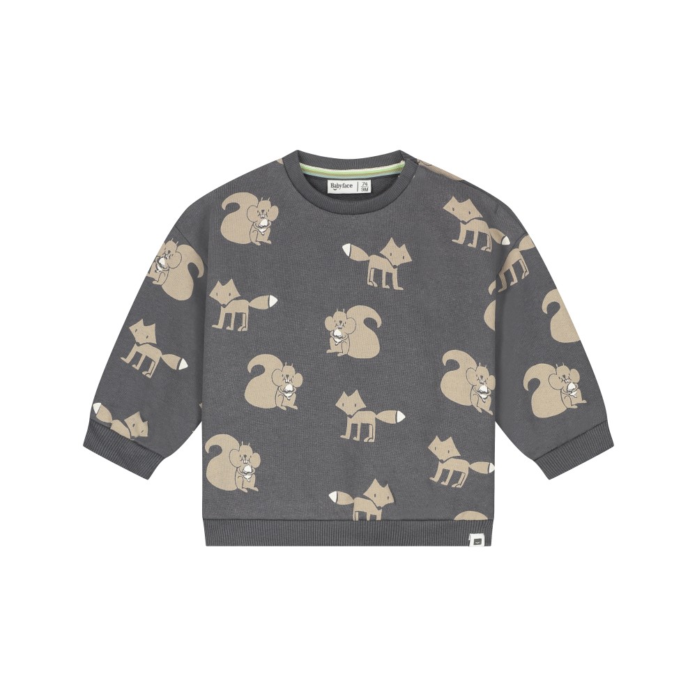 Babyface βρεφική φούτερ γκρι μπλούζα Ζωάκια