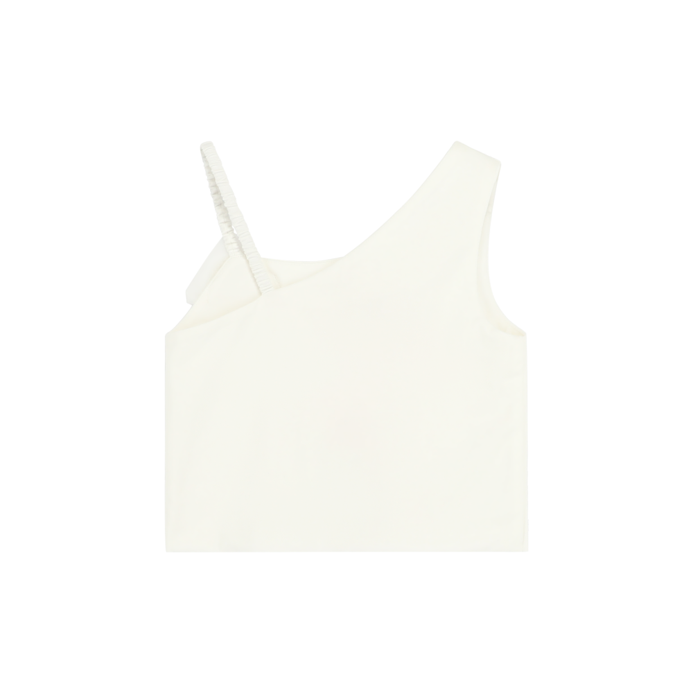 Angel's Face Λευκό Τοπ με ένα ώμο Cubist