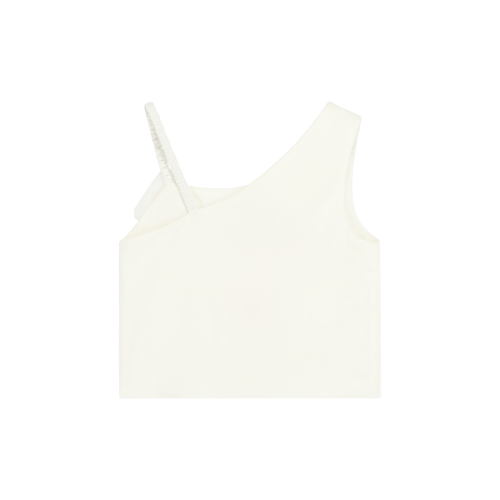 Angel's Face Λευκό Τοπ με ένα ώμο Cubist