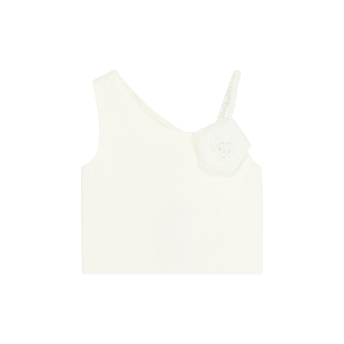 Angel's Face Λευκό Τοπ με ένα ώμο Cubist