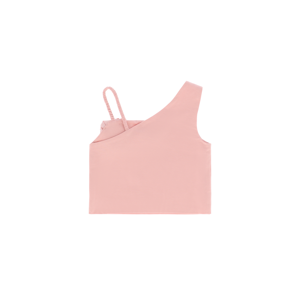 Angel's Face Ροζ Τοπ με ένα ώμο Cubist