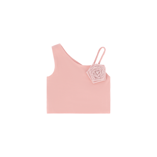 Angel's Face Ροζ Τοπ με ένα ώμο Cubist