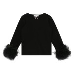 Μπλούζα Dua Tulle Cuff Top Μαύρη