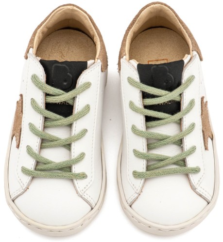 Τρίχρωμο Sneaker Δετό με Αστέρι στο Πλάι