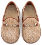 Loafers απο Ύφασμα Ψάθα με Δερμάτινες Λεπτομέρειες