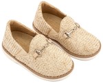 Loafers απο Ύφασμα Ψάθα με Δερμάτινες Λεπτομέρειες