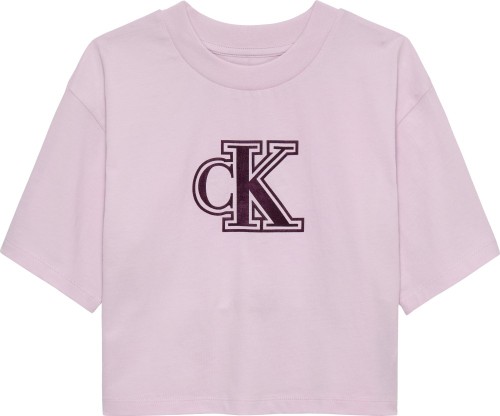 T-Shirt Boxy με Βελούδινο Λογότυπο