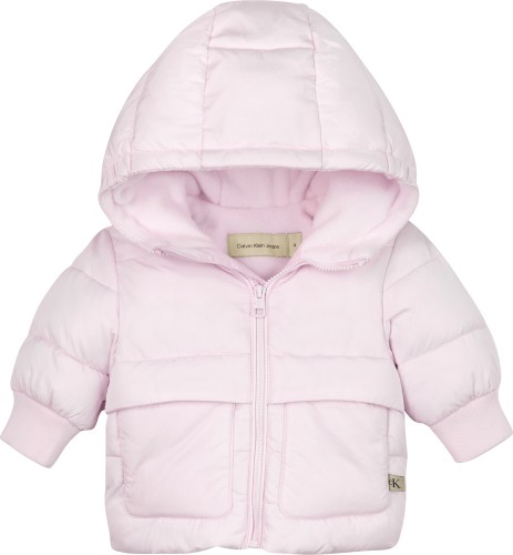 Φουσκωτό Μπουφάν με κουκούλα Ροζ