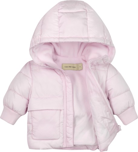 Φουσκωτό Μπουφάν με κουκούλα Ροζ Φουσκωτό Μπουφάν με κουκούλα Ροζ