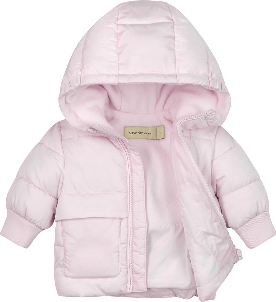 Φουσκωτό Μπουφάν με κουκούλα Ροζ