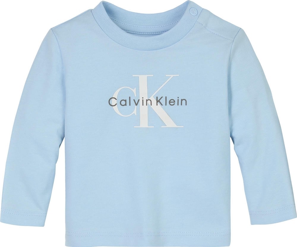 Μακρυμάνικο T-Shirt με Λογότυπο Γαλάζιο