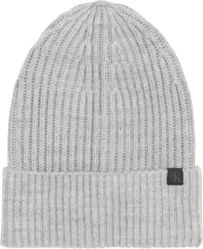 Calvin Klein Γκρι Ριμπ Σκούφος Monogramm 