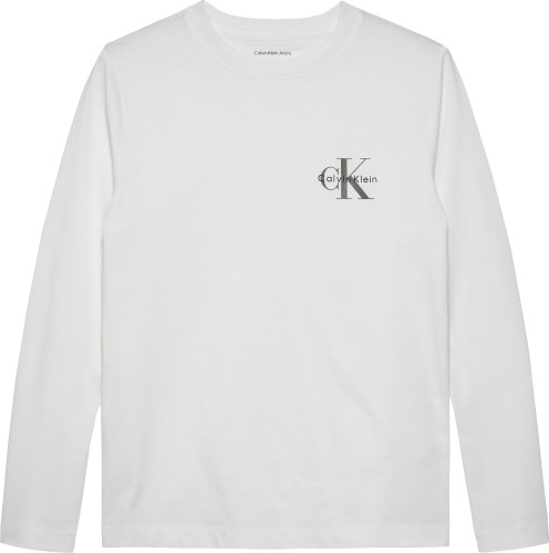 Μακρυμάνικο T-Shirt Chest Monologo Λευκό