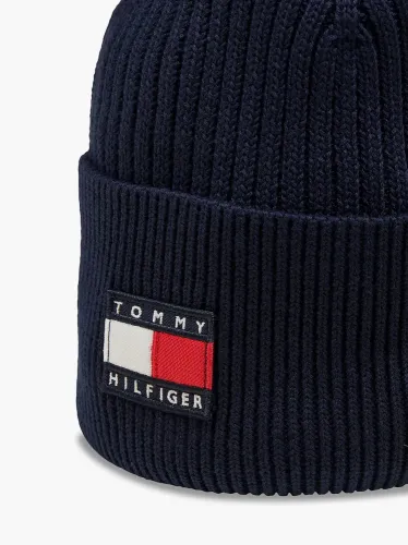 Tommy Hilfiger Πλεκτός Σκούφος Μπλε Heritage Flag