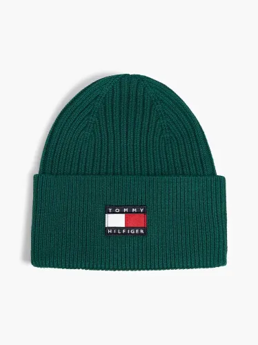 Tommy Hilfiger Πλεκτός Πράσινος  Σκούφος Heritage Flag
