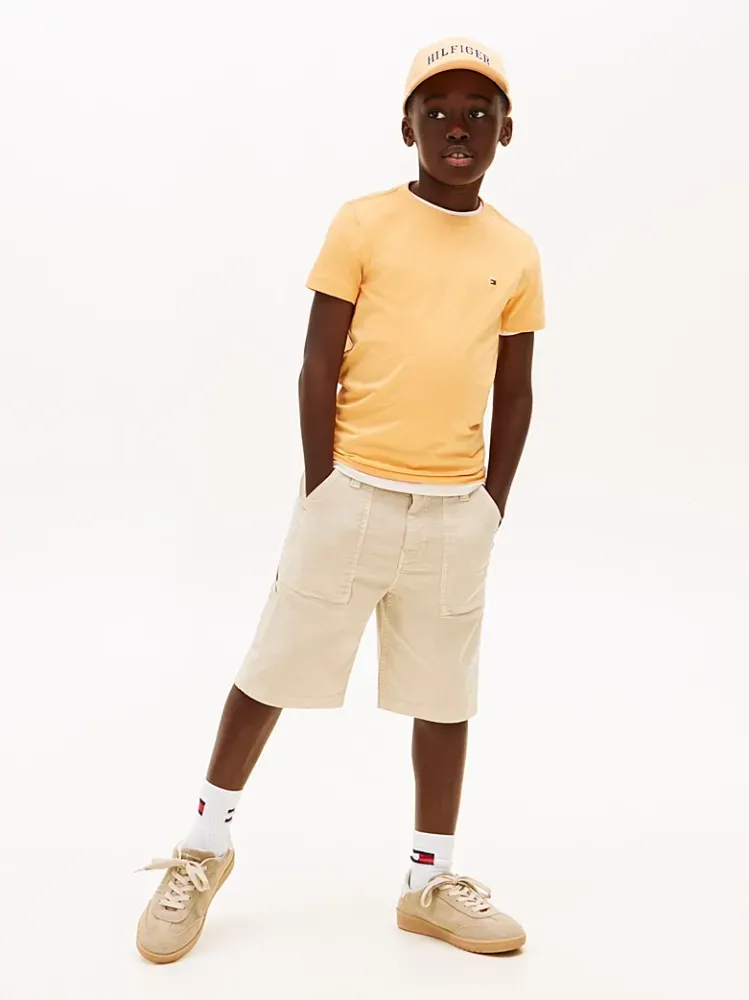 Tommy Hilfiger Essential Cotton Fit Tee Πορτοκαλί