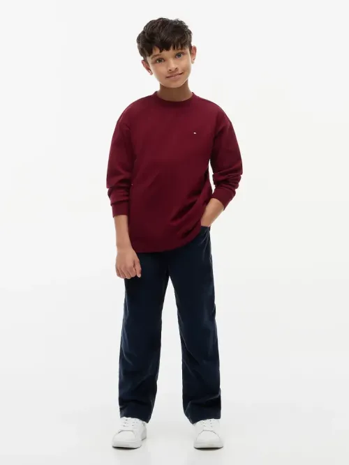 Tommy Hilfiger T-Shirt Μακρυμάνικο Essential Μπορντό