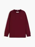Tommy Hilfiger T-Shirt Μακρυμάνικο Essential Μπορντό