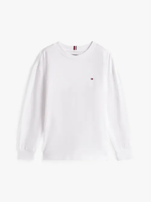 Tommy Hilfiger T-Shirt Μακρυμάνικο Essential Λευκό