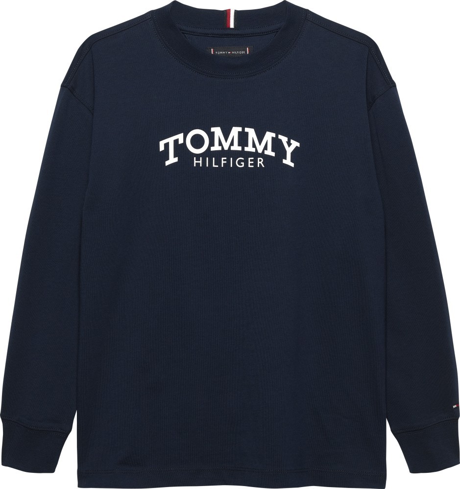 Tommy Hilfiger Μακρυμάνικο Μπλε T-Shirt Monotype Print
