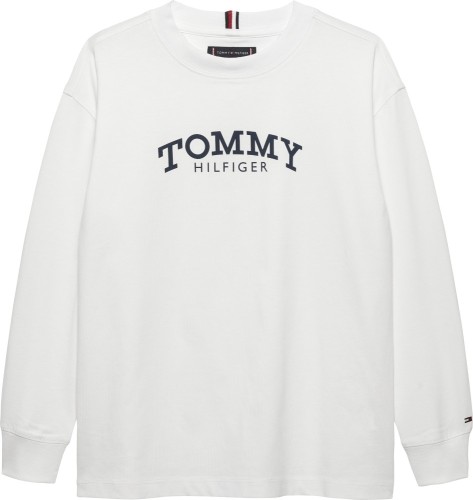 Tommy Hilfiger Μακρυμάνικο Λευκό T-Shirt Monotype Print