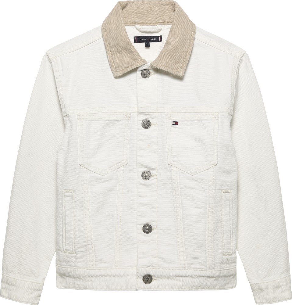 Tommy Hilfiger Ιβουάρ Τζιν Μπουφάν Heritage Flag Trucker