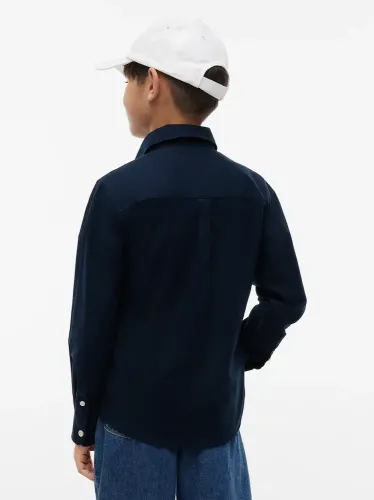Tommy Hilfiger Πουκάμισο Μπλε Σκούρο Oxford